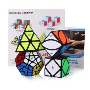  Roxenda Pyramid Speed Cube, 3x3x3 Qiming Pyramid Speed Cube  Triangle Cube Puzzle Magic Cube (Black) : Toys & Games